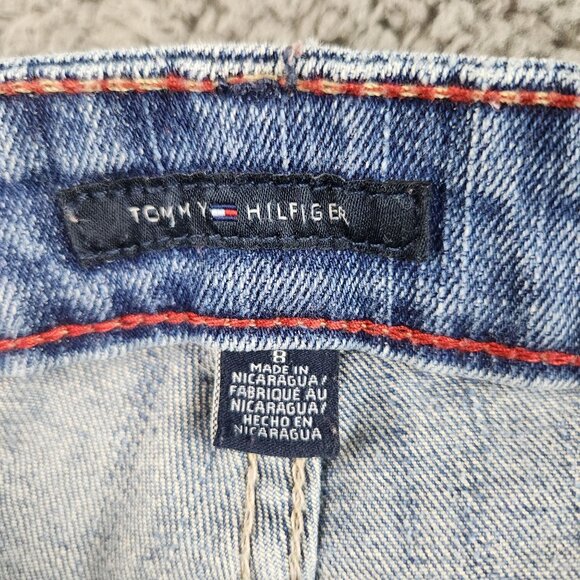 Tommy Hilfiger Jeans Women's Size 8 Blue Boyfriend Relaxed Fit Y2K Bootcut Denim - Picture 8 of 10